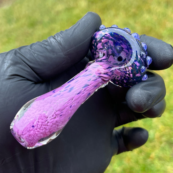 Purple Magic Dotted Pipe Glass Pipe Beezy Glass   