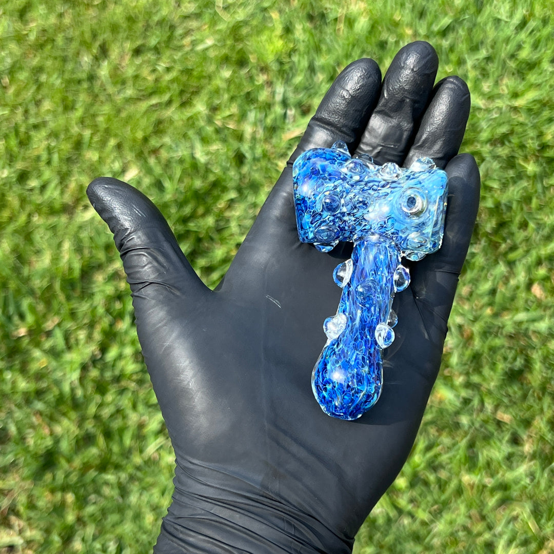 Ocean Blue Marble Hammer + Case Combo Glass Pipe TG   