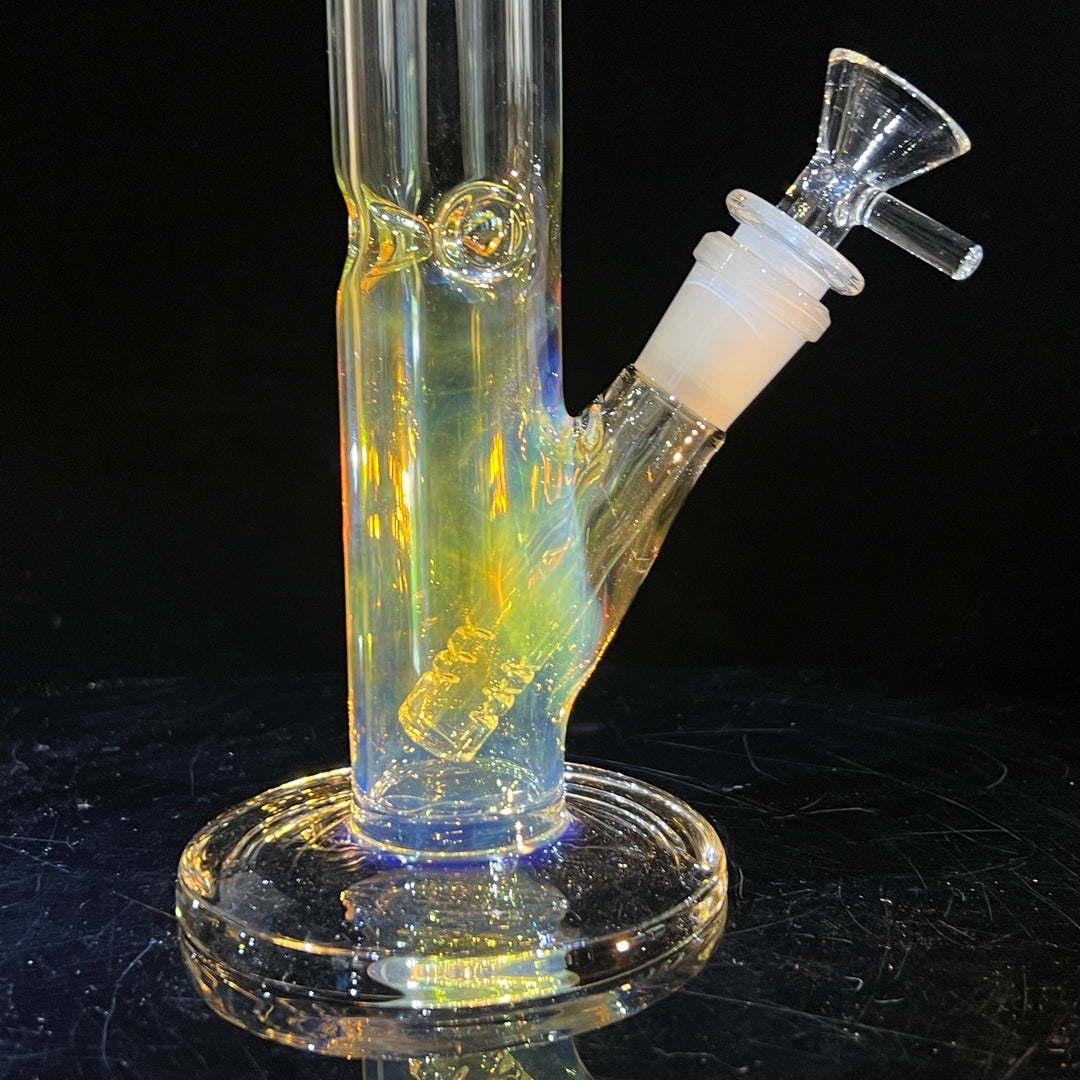 10" Fume Straight Tube Bong Glass Pipe TG   