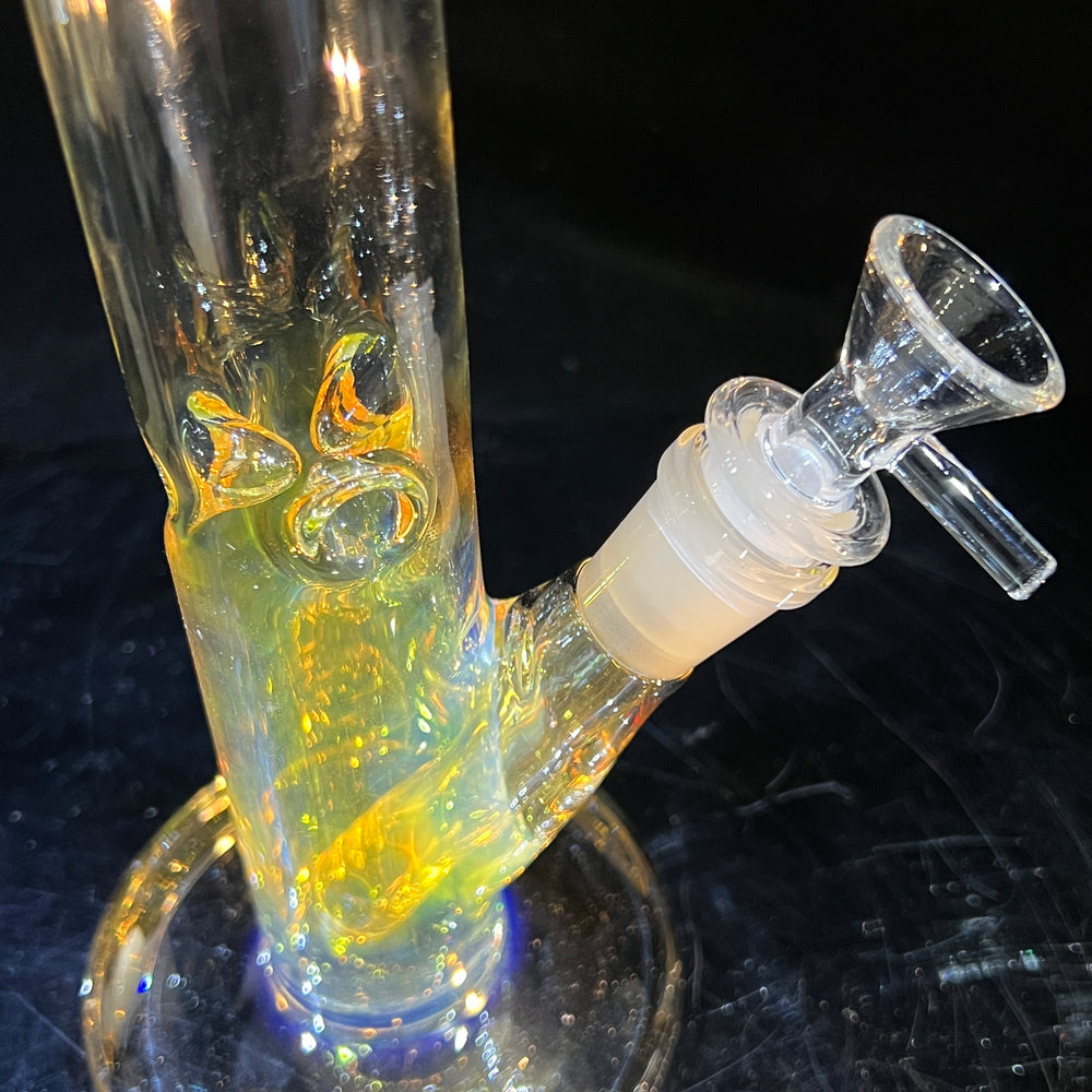 10" Fume Straight Tube Bong + Pullslide Combo Glass Pipe TG   