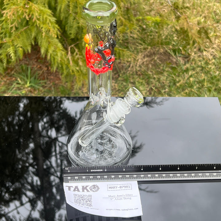 9" Alien Bong Glass Pipe Mary Jane's Glass