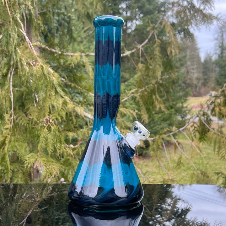 11" Spruce Moose Beaker Bong Glass Pipe Mary Jane's Glass