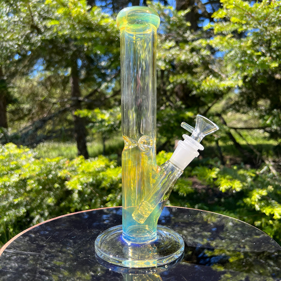 10" Fume Straight Tube Bong Glass Pipe TG   