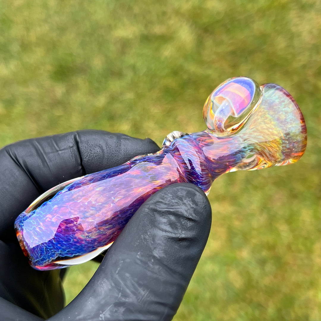 Purple Magic Mushroom Chillum Glass Pipe Beezy Glass   