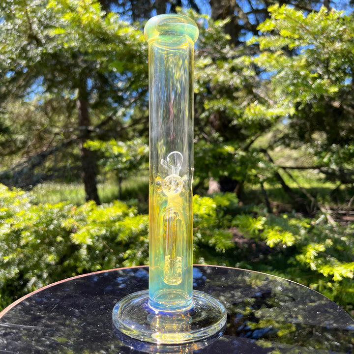 10" Fume Straight Tube Bong Glass Pipe TG   