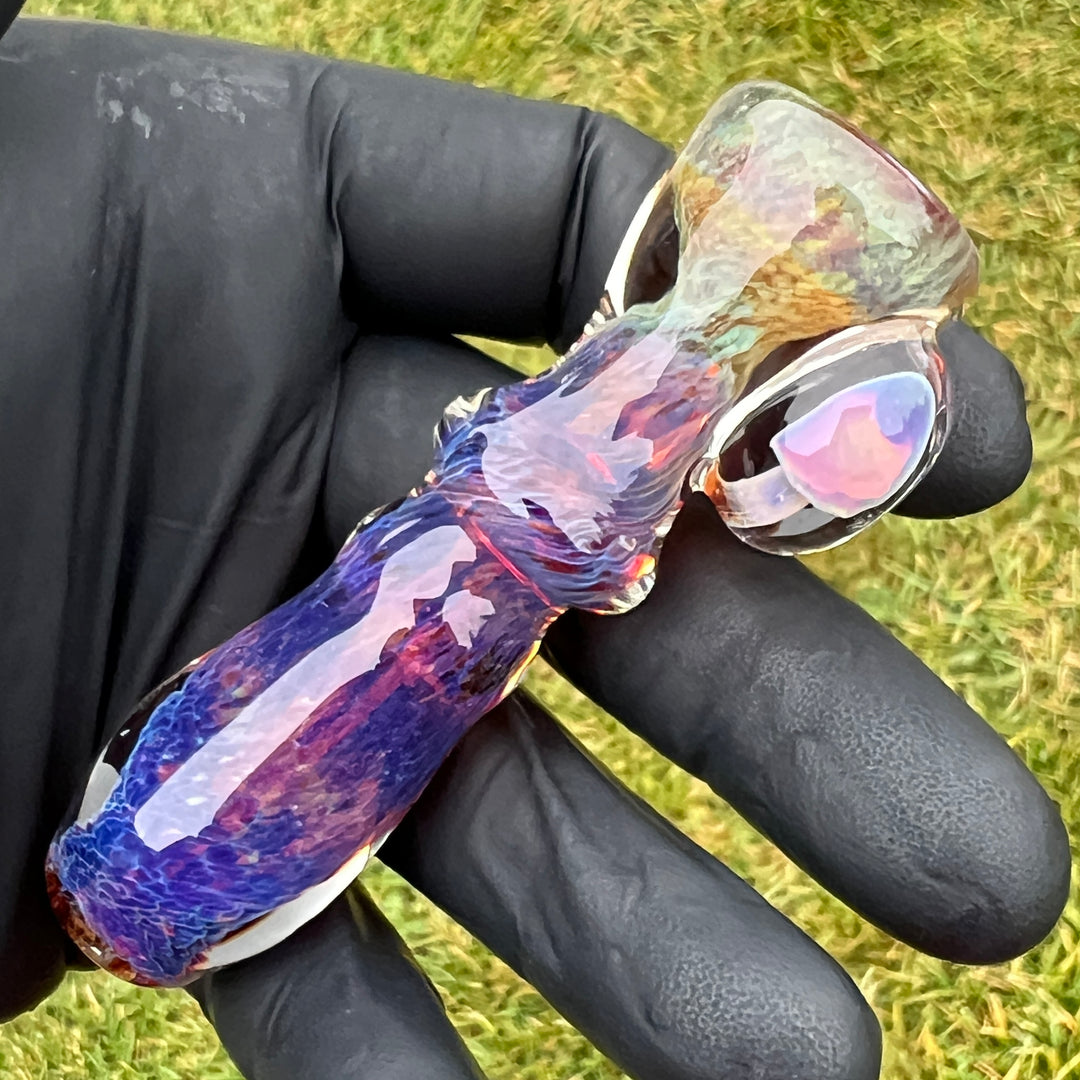 Purple Magic Mushroom Chillum Glass Pipe Beezy Glass   