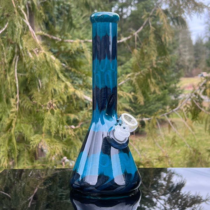 11" Spruce Moose Beaker Bong Glass Pipe Mary Jane's Glass