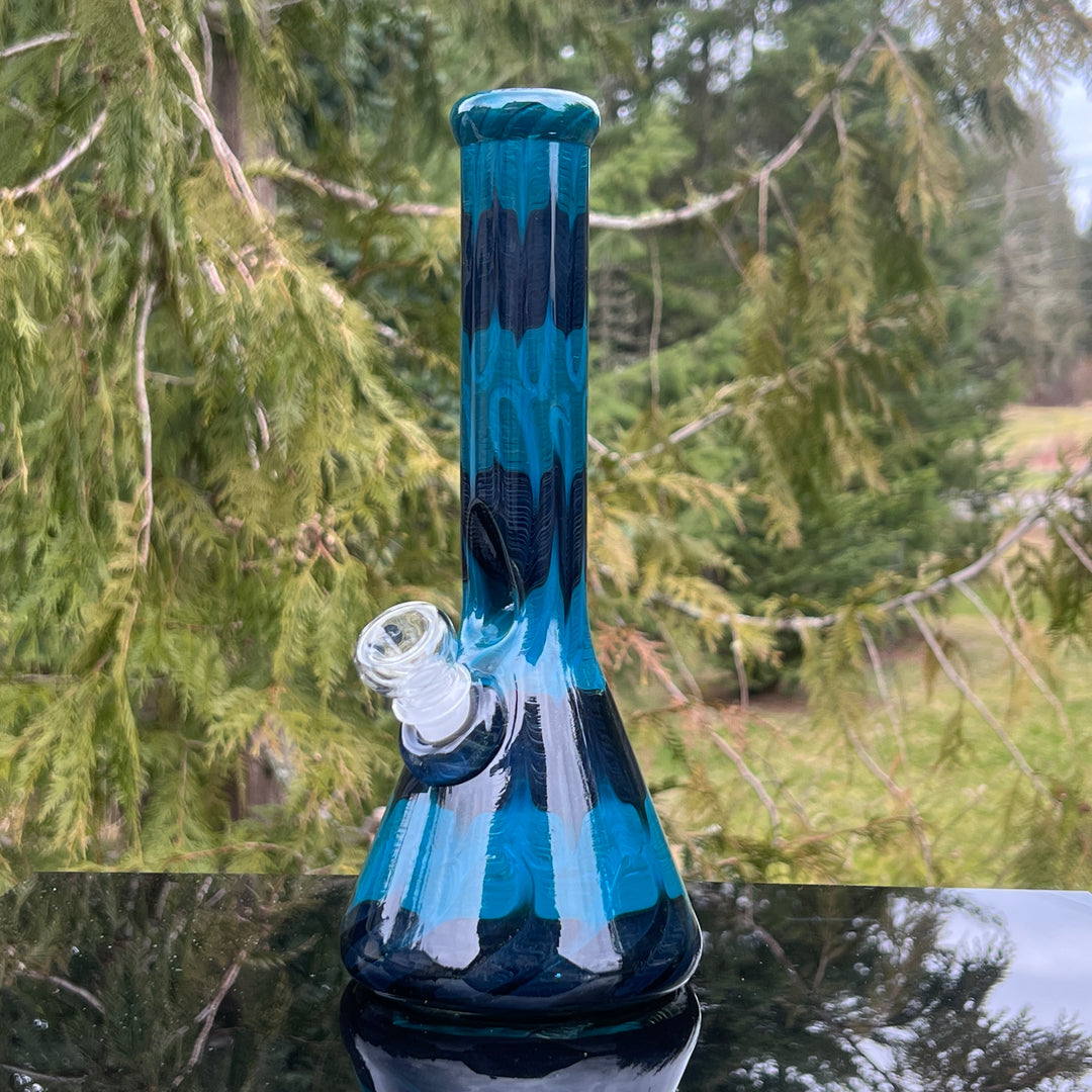 11" Spruce Moose Beaker Bong Glass Pipe Mary Jane's Glass