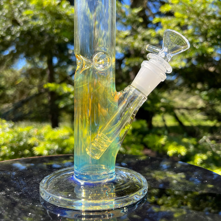 10" Fume Straight Tube Bong Glass Pipe TG   