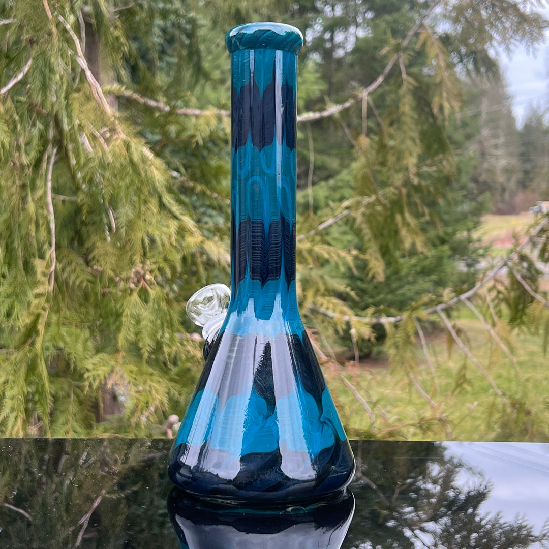 11" Spruce Moose Beaker Bong Glass Pipe Mary Jane's Glass