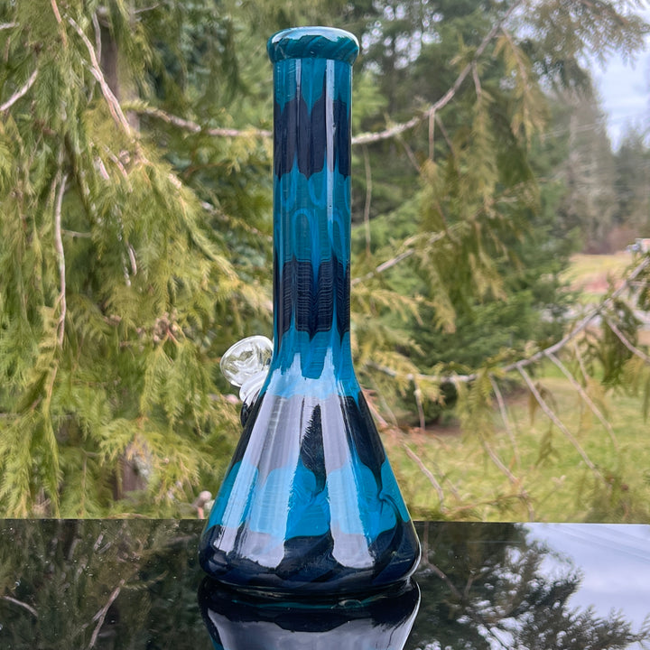 11" Spruce Moose Beaker Bong Glass Pipe Mary Jane's Glass