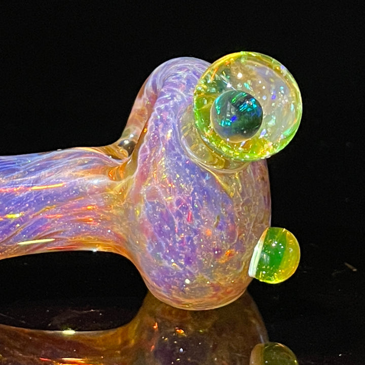 Purple Nebula Large Ion Black Opal Pipe Glass Pipe Tako Glass   