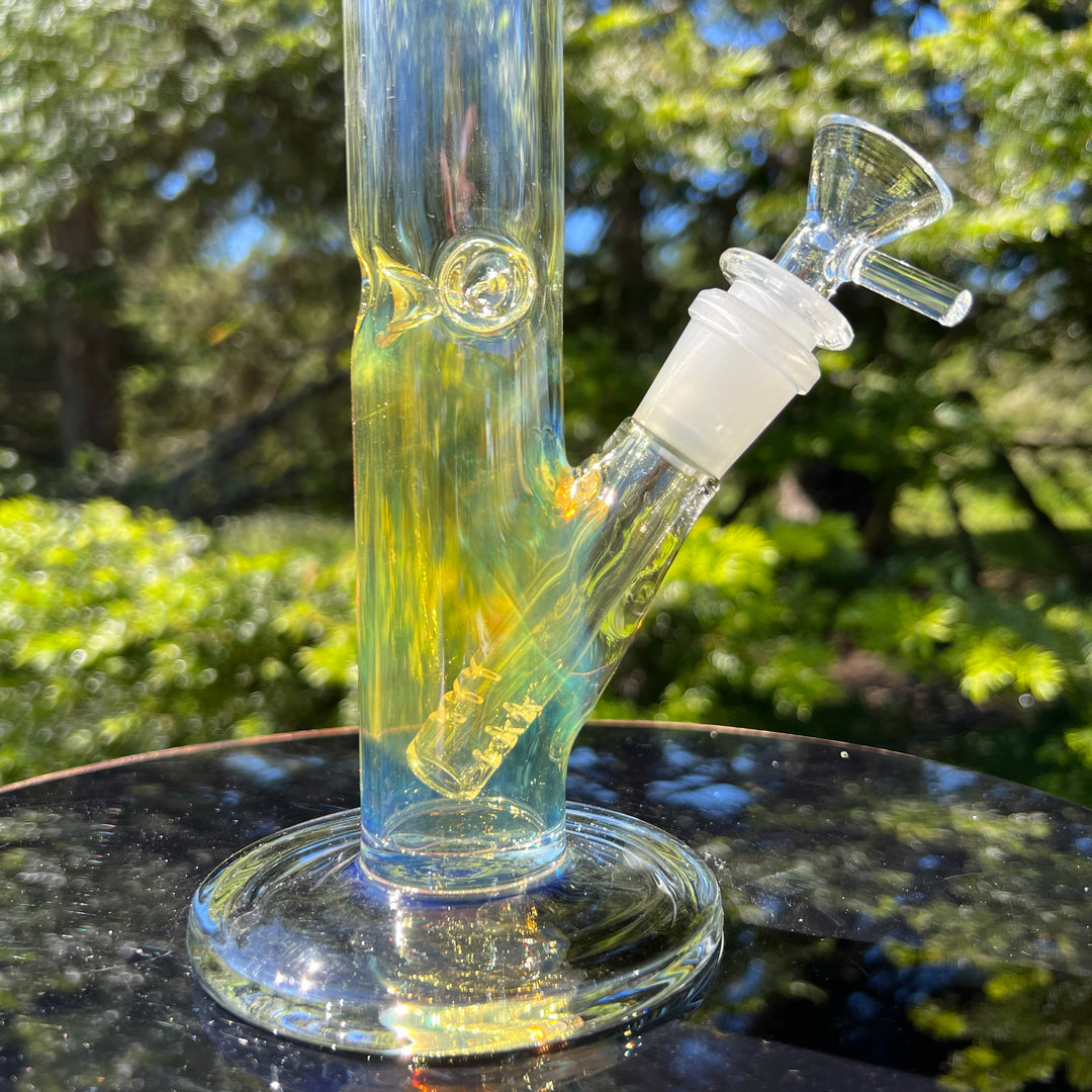 10" Fume Straight Tube Bong Glass Pipe TG   