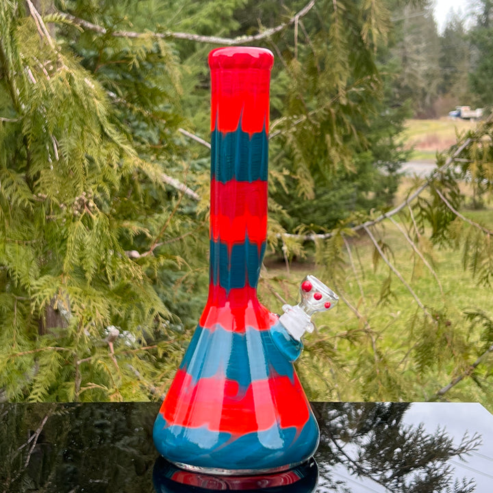 11" Very Berry Beaker Bong Glass Pipe Mary Jane's Glass