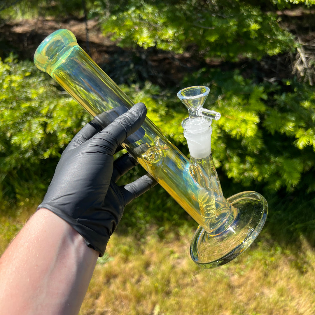 10" Fume Straight Tube Bong Glass Pipe TG   