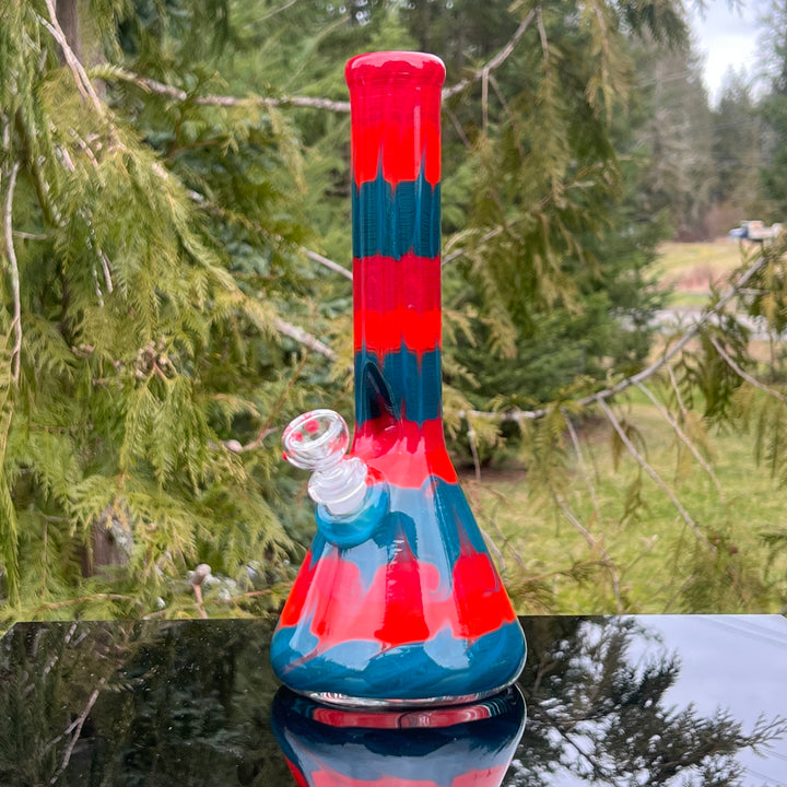 11" Very Berry Beaker Bong Glass Pipe Mary Jane's Glass