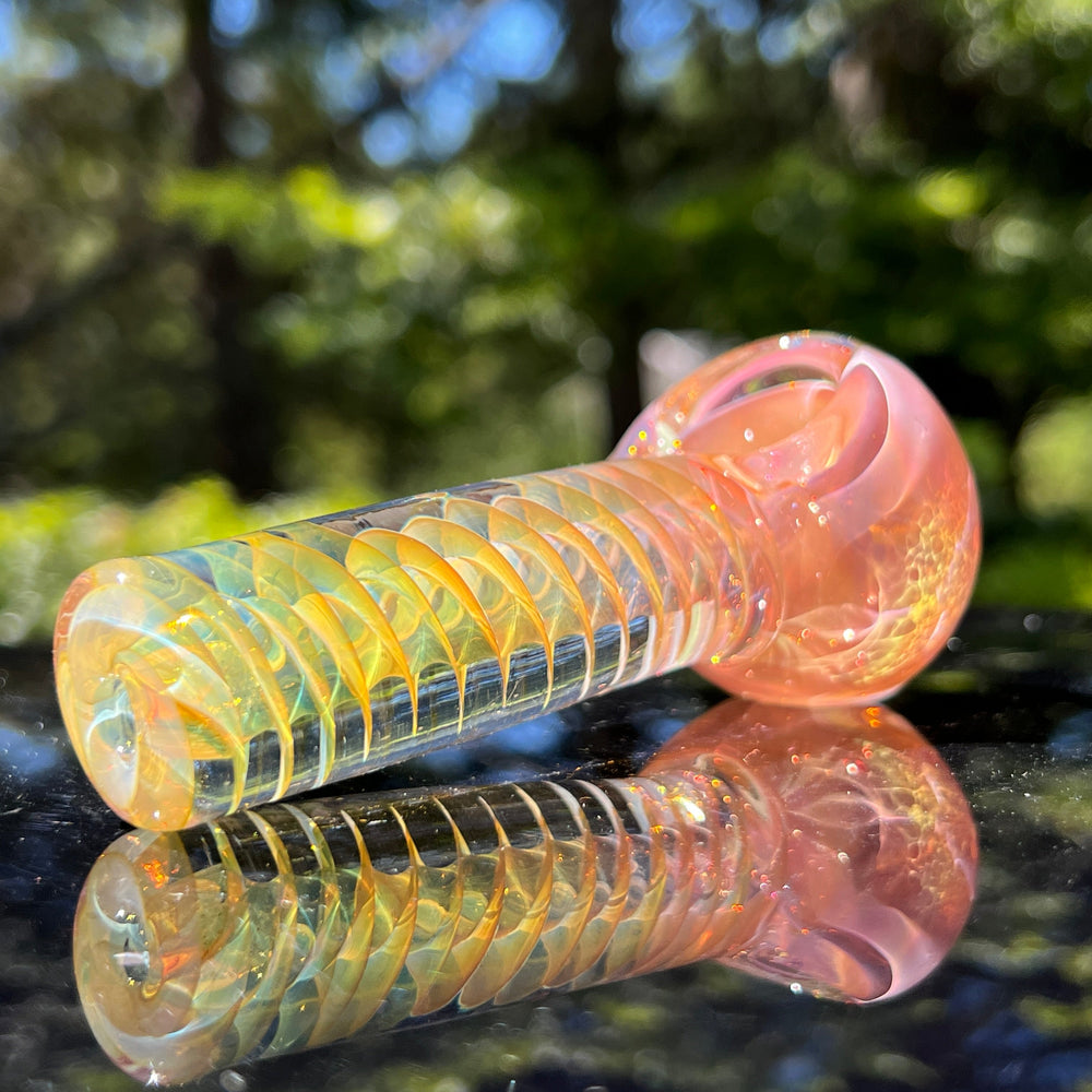 Green Marble Tornado Pipe + Case Combo Glass Pipe TG   