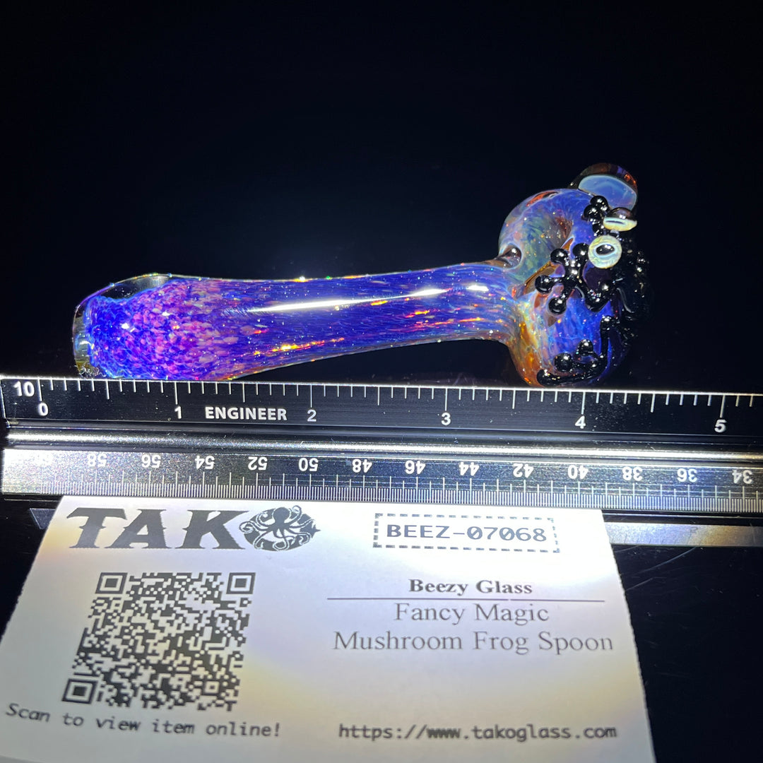 Fancy Magic Mushroom Frog Spoon Glass Pipe Beezy Glass   