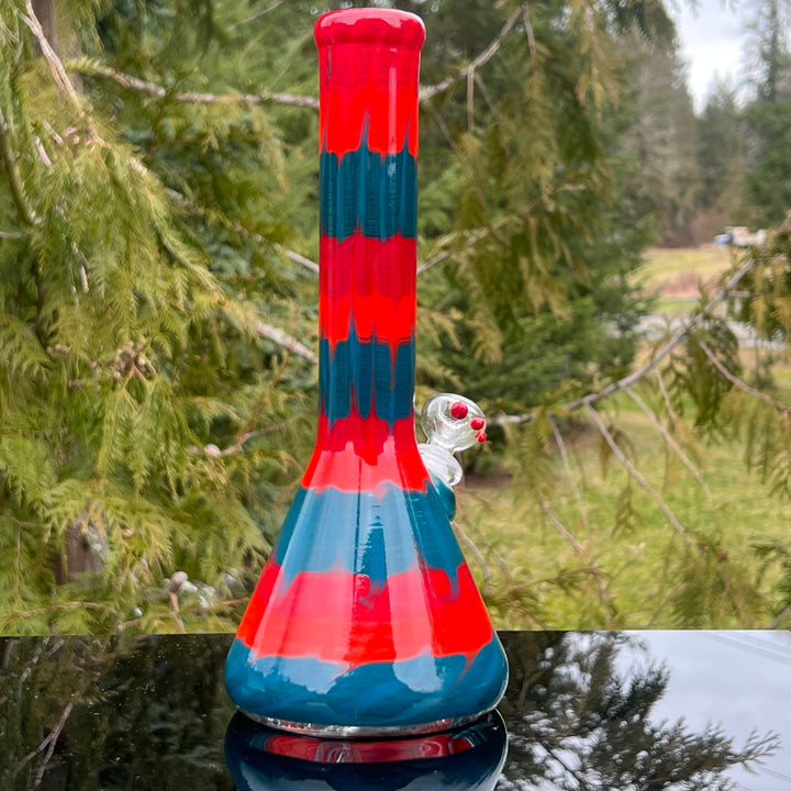 11" Very Berry Beaker Bong Glass Pipe Mary Jane's Glass