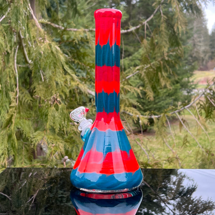 11" Very Berry Beaker Bong Glass Pipe Mary Jane's Glass