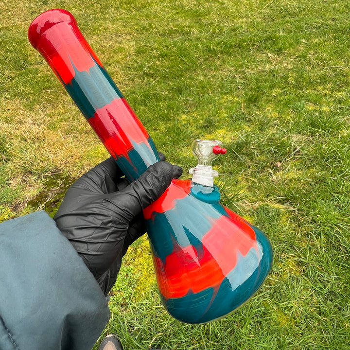 11" Very Berry Beaker Bong Glass Pipe Mary Jane's Glass