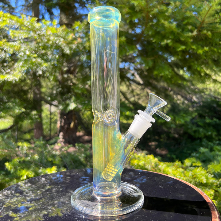 10" Fume Straight Tube Bong Glass Pipe TG   