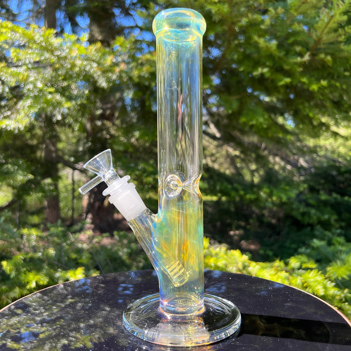 10" Fume Straight Tube Bong Glass Pipe TG   