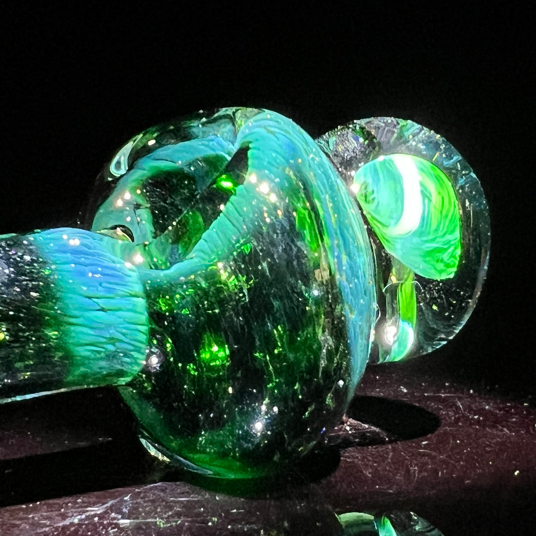 Large Mushroom Experimental Jade  Pipe Glass Pipe Beezy Glass   