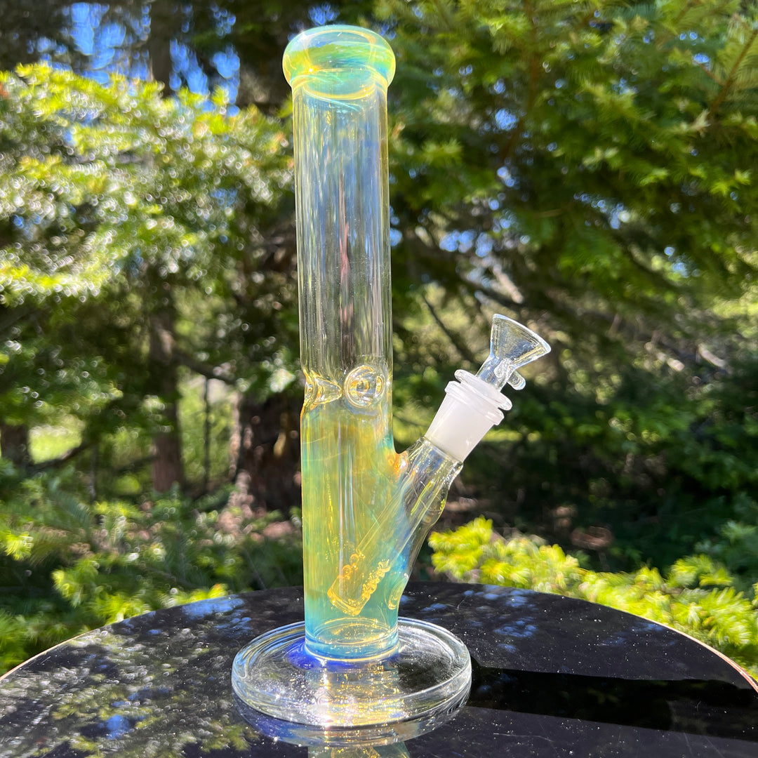 10" Fume Straight Tube Bong Glass Pipe TG   