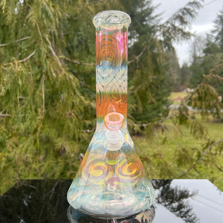 12" Fumed Swirling Beaker Bong Glass Pipe Mary Jane's Glass