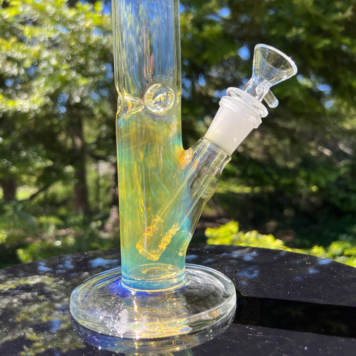 10" Fume Straight Tube Bong Glass Pipe TG   