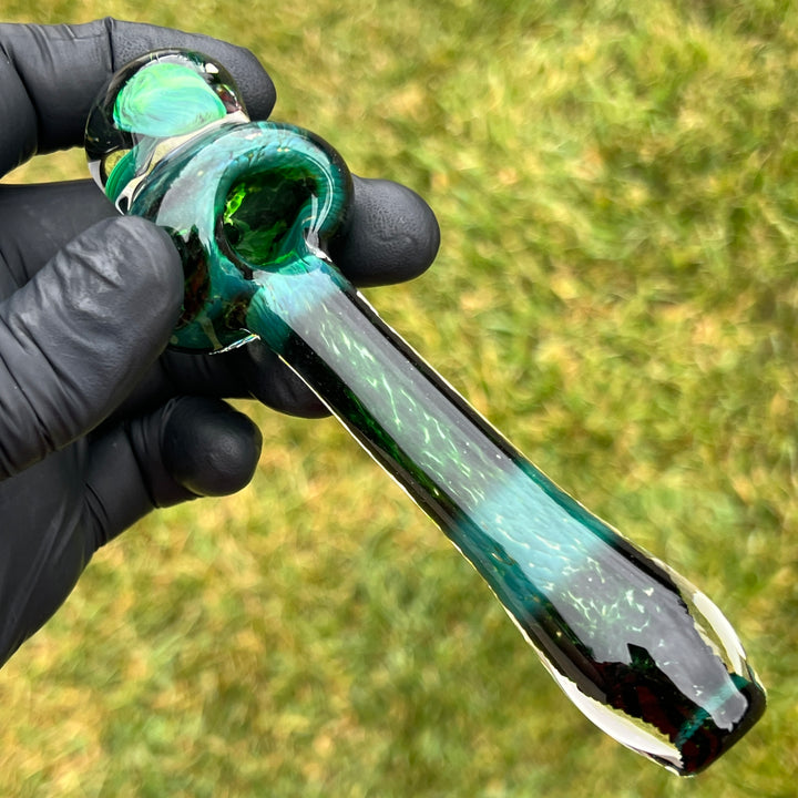 Large Mushroom Experimental Jade  Pipe Glass Pipe Beezy Glass   