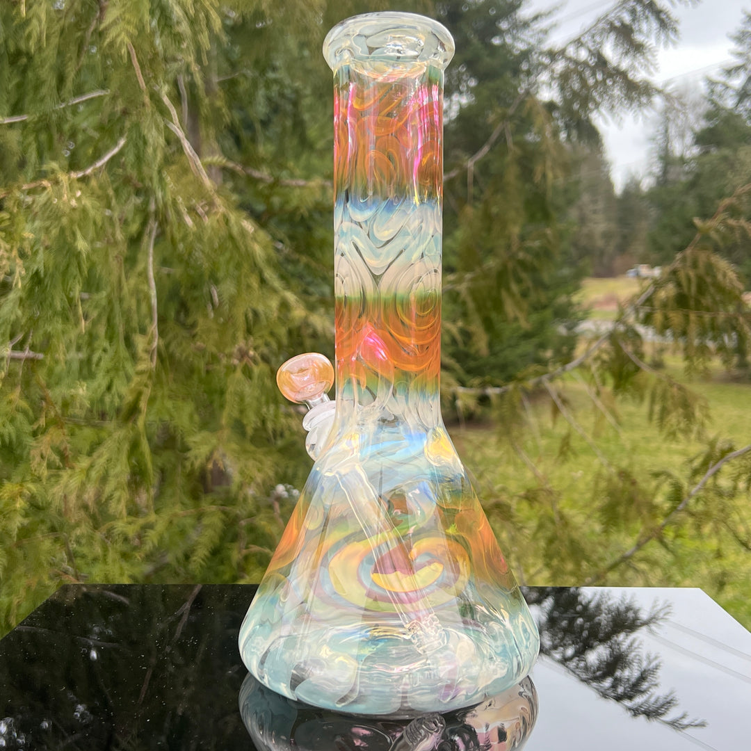 12" Fumed Swirling Beaker Bong Glass Pipe Mary Jane's Glass