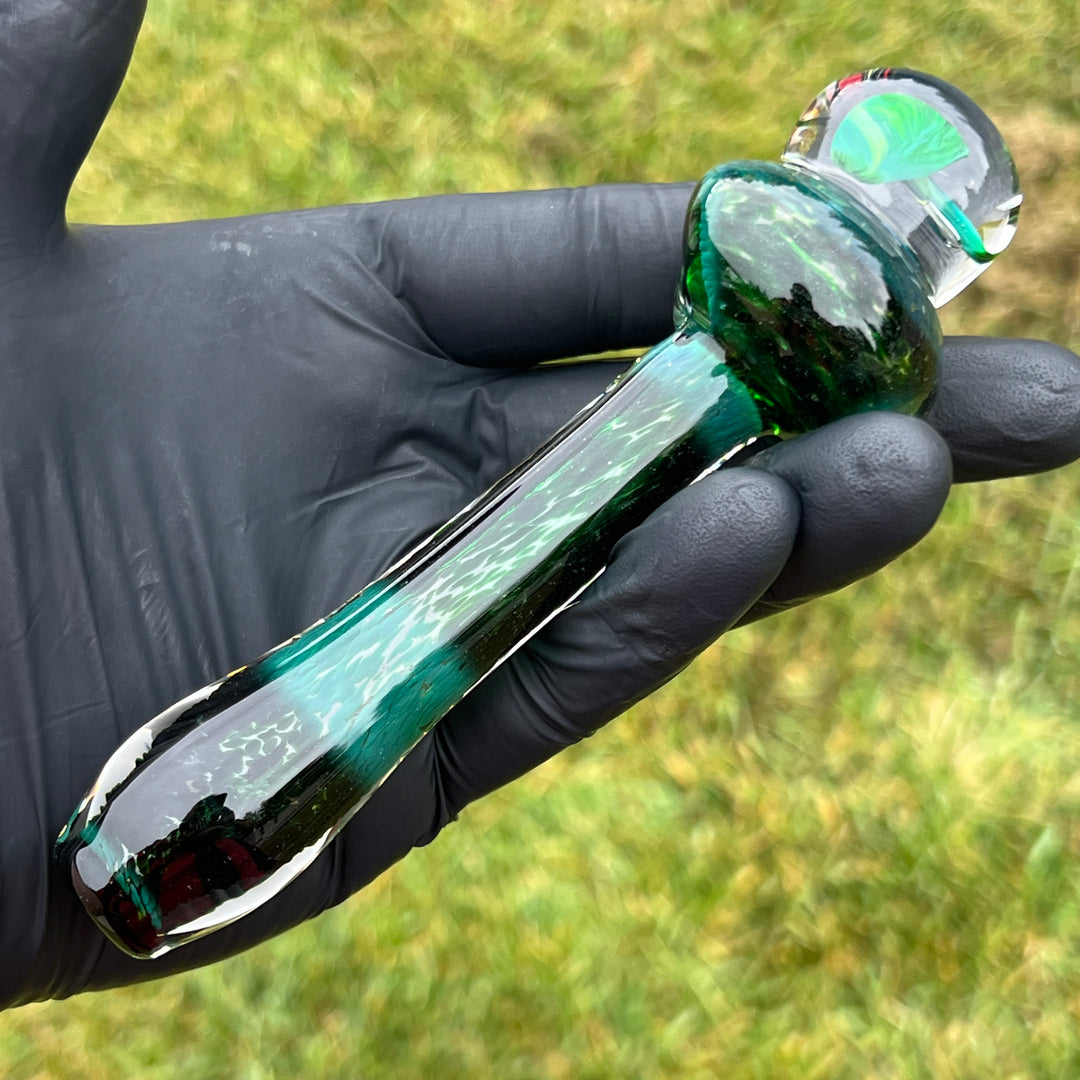 Large Mushroom Experimental Jade  Pipe Glass Pipe Beezy Glass   