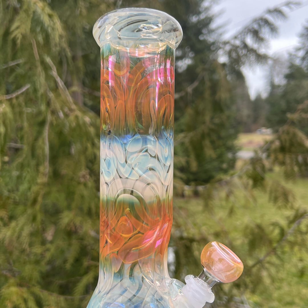 12" Fumed Swirling Beaker Bong Glass Pipe Mary Jane's Glass