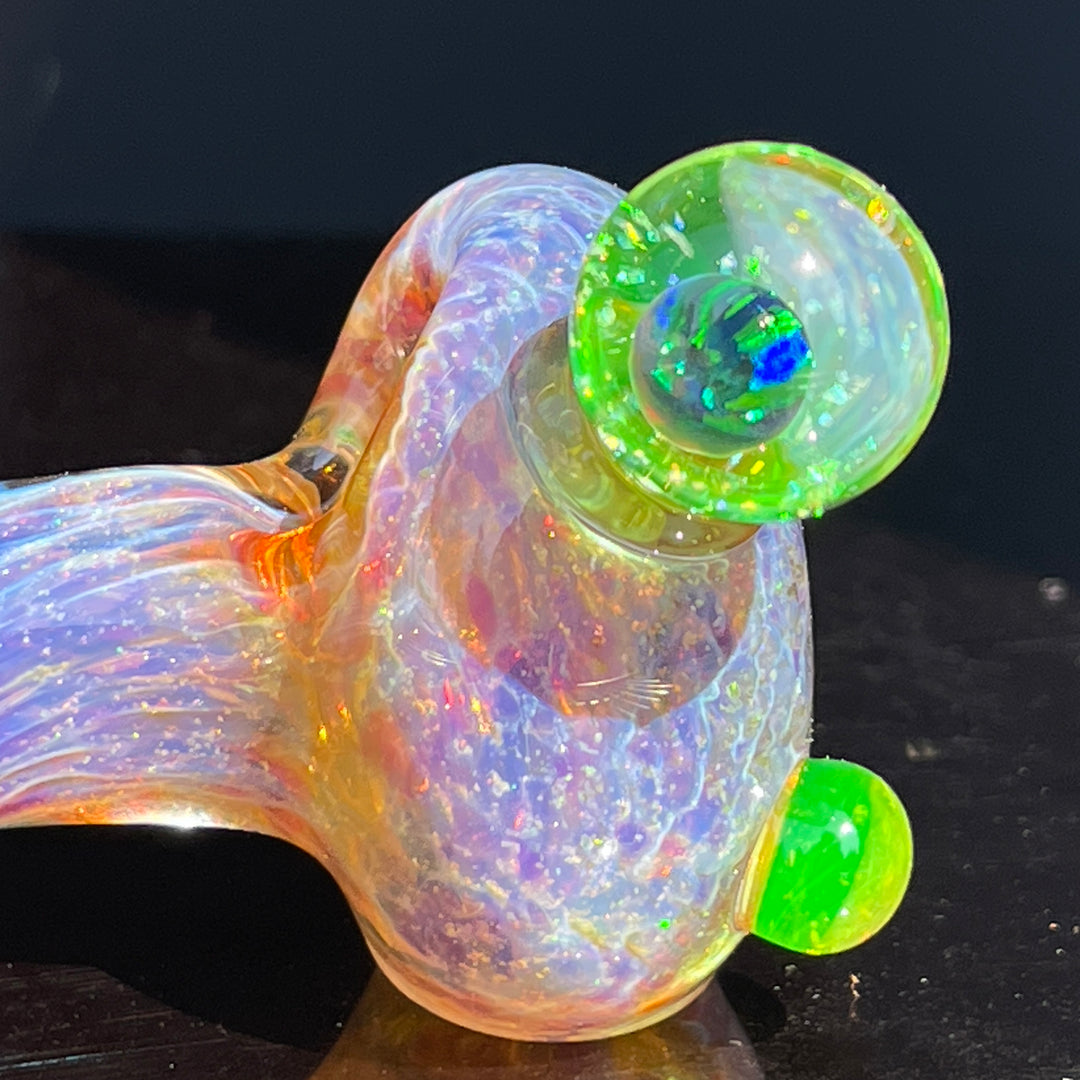 Purple Nebula Large Ion Black Opal Pipe Glass Pipe Tako Glass   