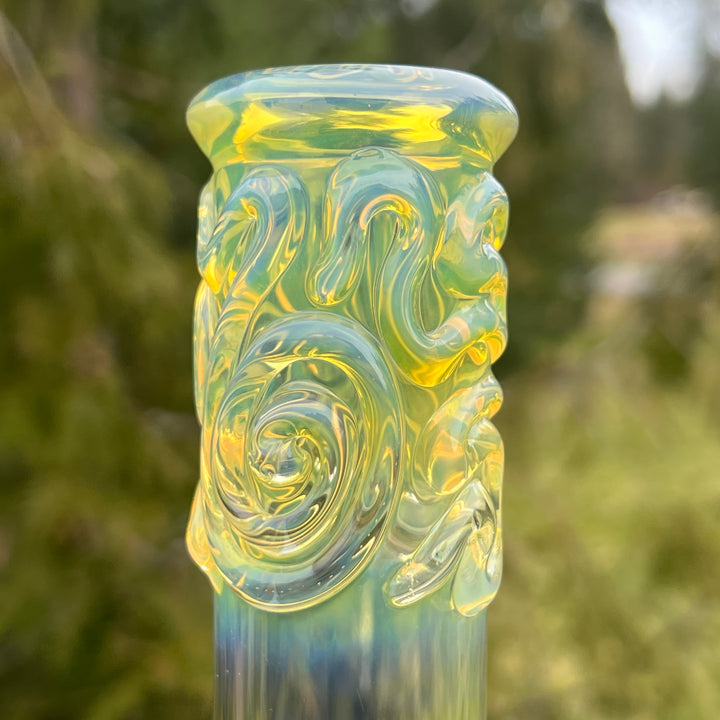 10" Fumed Squiggle Beaker Bong Glass Pipe Mary Jane's Glass