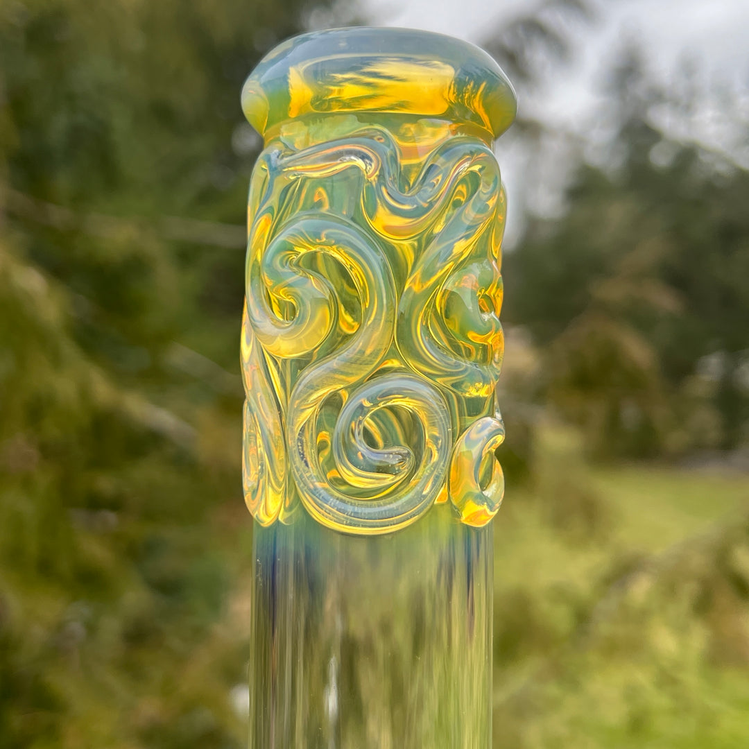 10" Fumed Squiggle Beaker Bong Glass Pipe Mary Jane's Glass