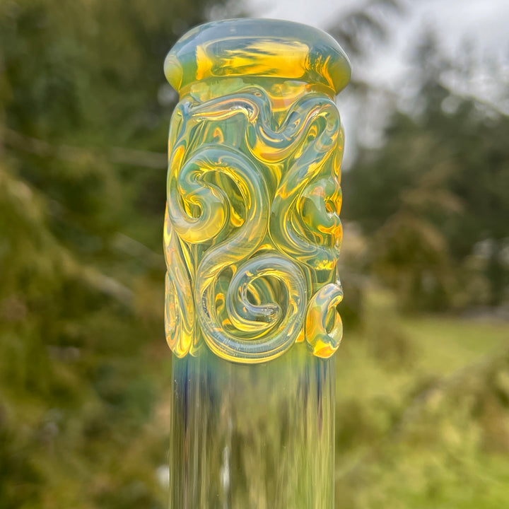 10" Fumed Squiggle Beaker Bong Glass Pipe Mary Jane's Glass