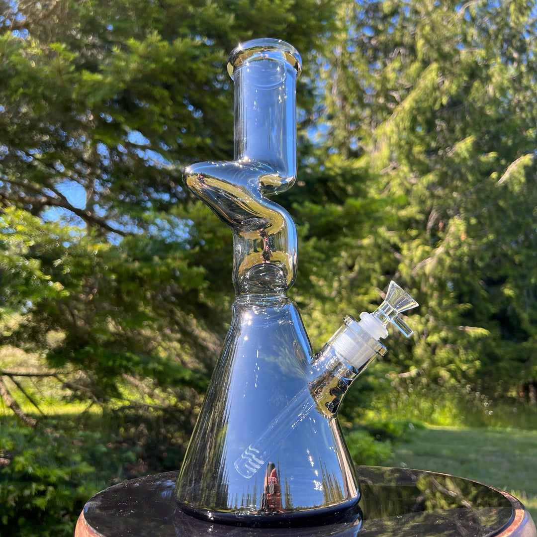 14" Metallic Zong Beaker Glass Pipe TG   