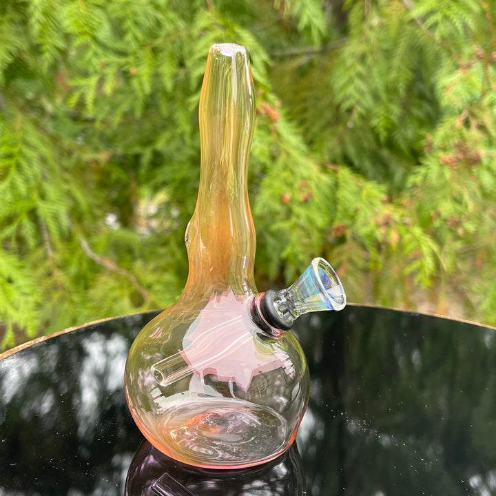 5" Gold Fumed Mini Bong Glass Pipe Mary Jane's Glass   