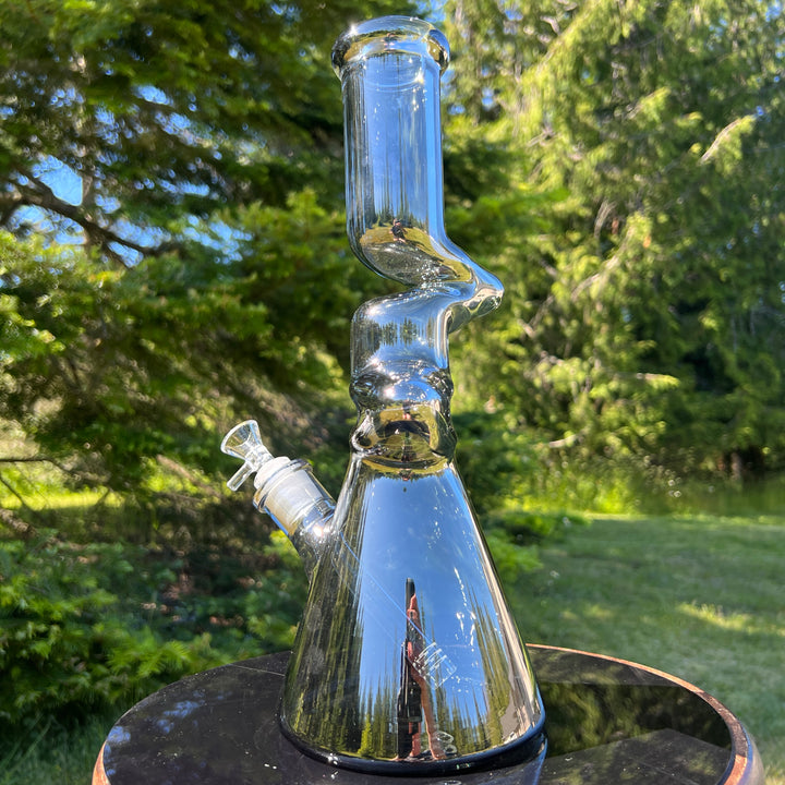 14" Metallic Zong Beaker Glass Pipe TG   