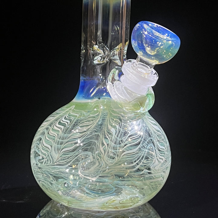 8" Bubble Color Rake Bong Glass Pipe Mary Jane's Glass