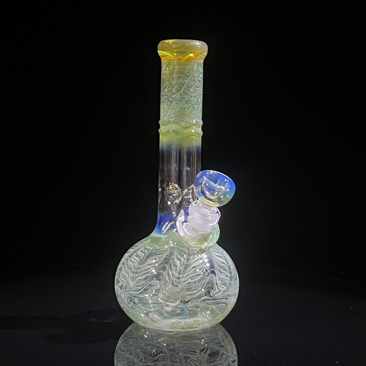 8" Bubble Color Rake Bong Glass Pipe Mary Jane's Glass