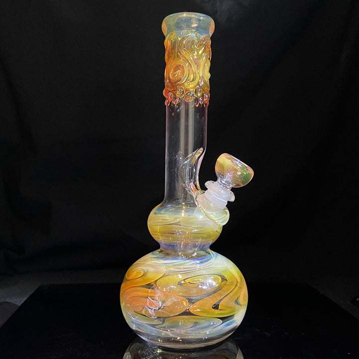 9.5" Fumed Double Bubble Bong Glass Pipe Mary Jane's Glass   