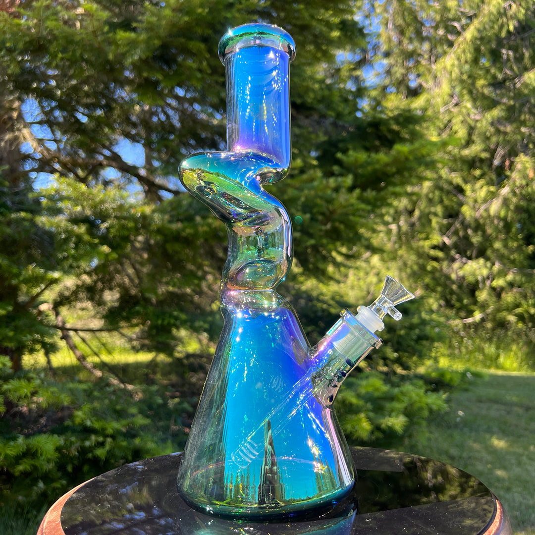 14" Metallic Zong Beaker Glass Pipe TG   