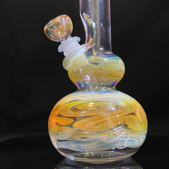 9.5" Fumed Double Bubble Bong Glass Pipe Mary Jane's Glass   