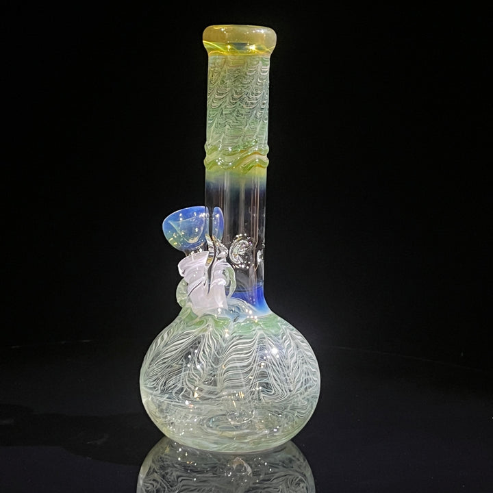 8" Bubble Color Rake Bong Glass Pipe Mary Jane's Glass