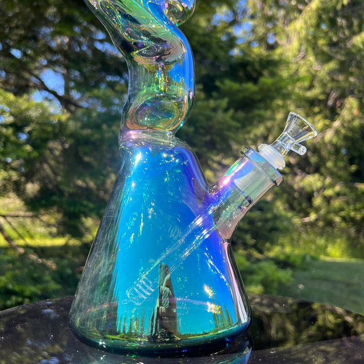 14" Metallic Zong Beaker Glass Pipe TG   