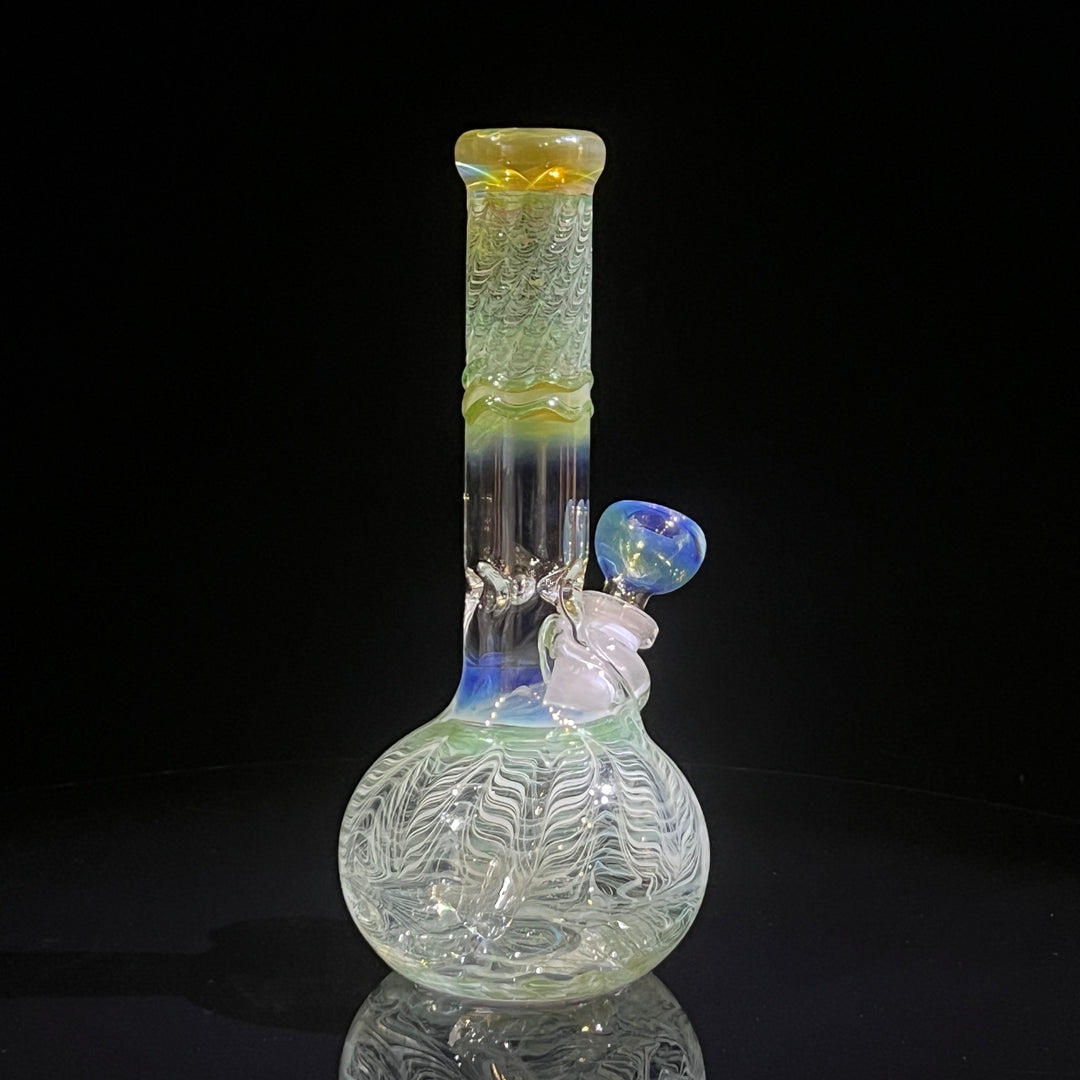 8" Bubble Color Rake Bong Glass Pipe Mary Jane's Glass